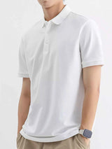 Men's Plus Size Solid Color Short Sleeve Polo