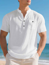 Men's Full Size Casual Short Sleeve Shirt Plus Size