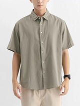 Men's Plus Size Casual Button Up Shirt