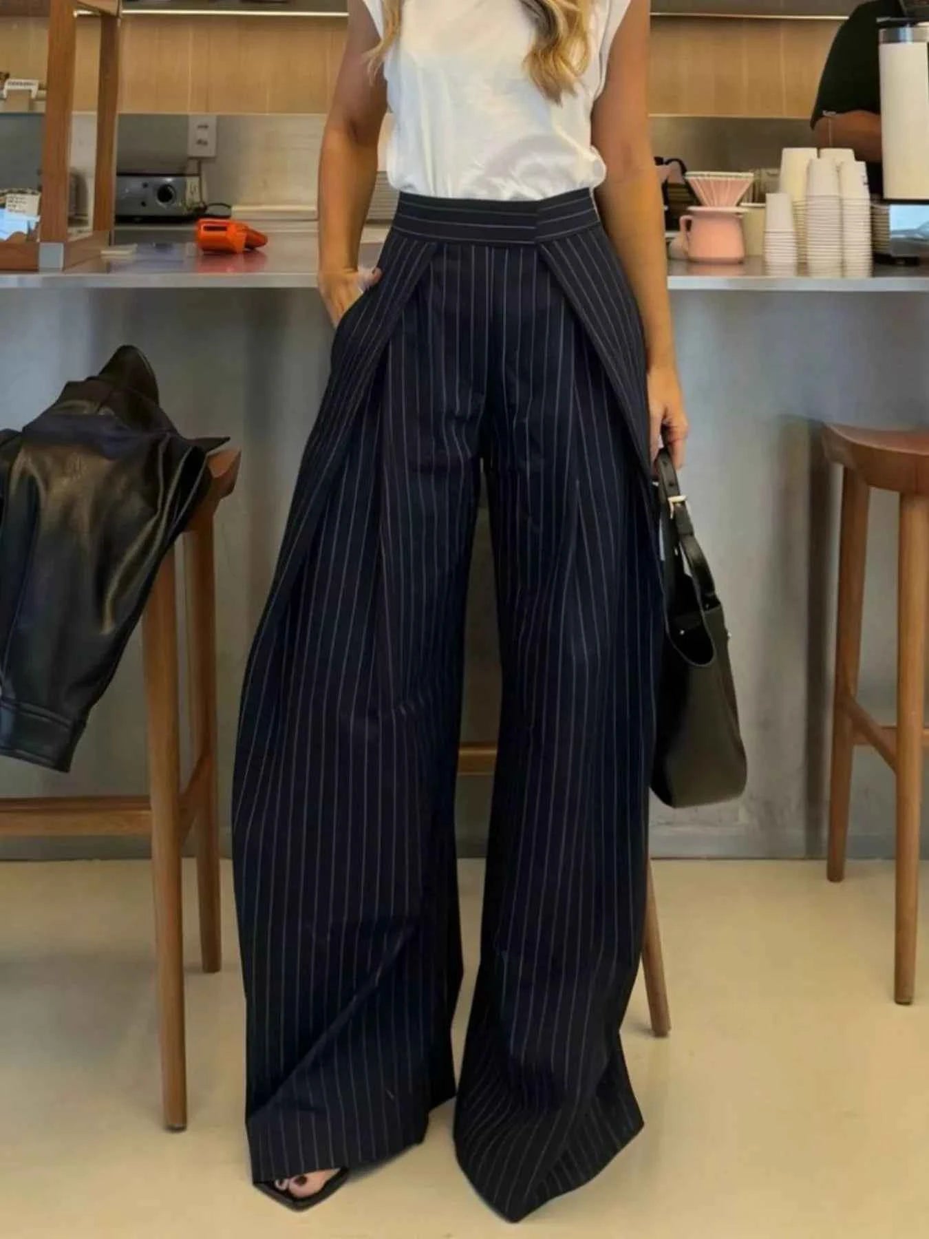 High-Waisted Wide-Leg Pants