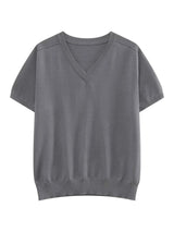Men's V-Neck Short-Sleeve Knit T-Shirt