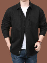 Men's Plus Size Casual Long-Sleeve Shirt