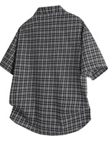Men's Plus Size Plaid Short Sleeve Shirt