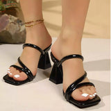Open Toe Block Heel Sandals