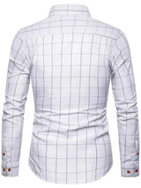 Men's Plus Size Classic Plaid Button-Down Shirt