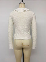 Ruffled Long-Sleeve T-Shirt. Ruffled Long-Sleeve T-Shirt