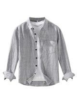Men's Plus Size Button Up Long Sleeve Shirt