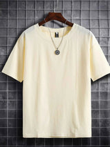 Men's Plus Size Solid Color Short Sleeve T-Shirt