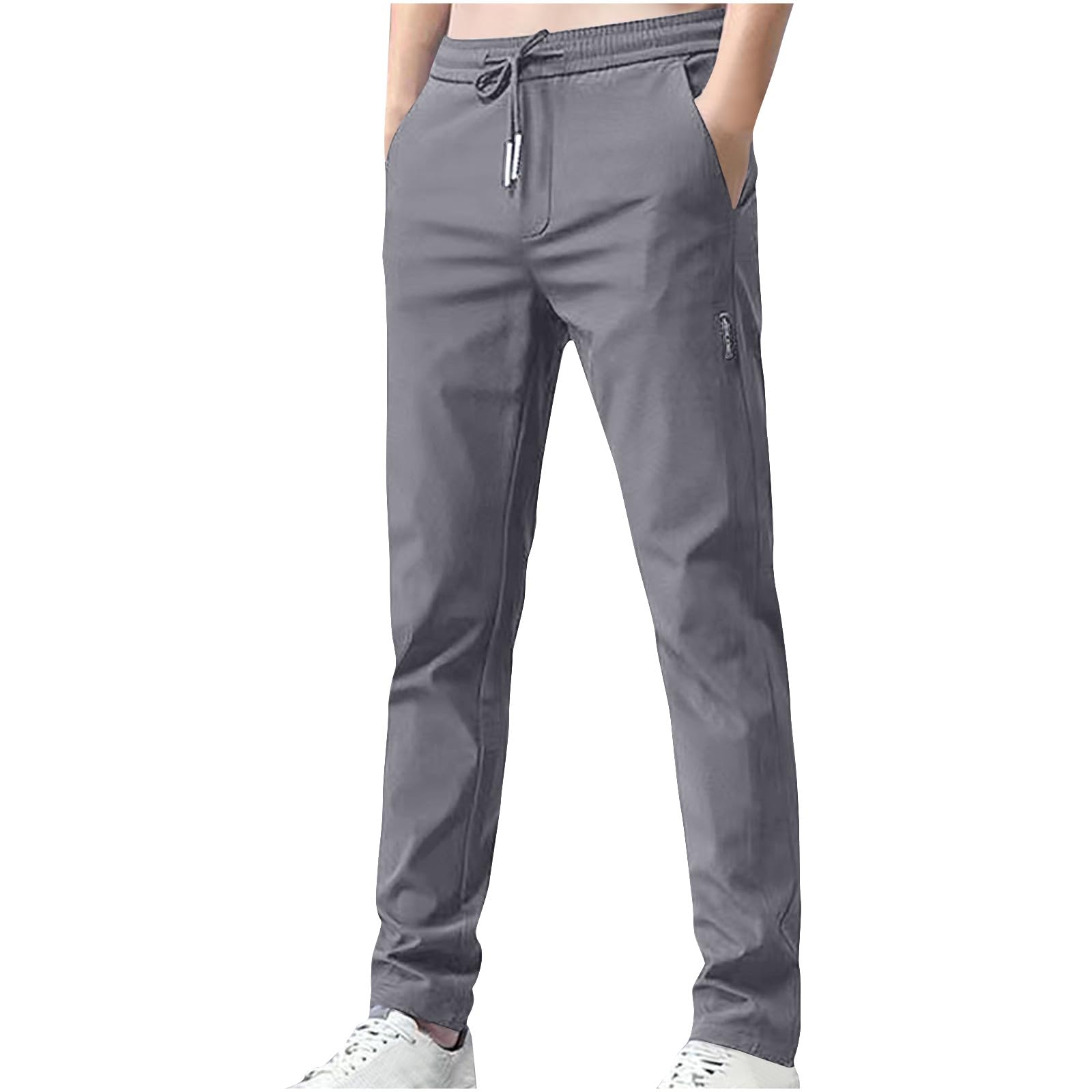 generic Next Day Delivery Items Prime Golf Pants Men Straight Fit Trousers Fashion Running Tapered Jogger Pants Summer Cool Ice Silk Men Clothes Breathable Dark Gray 4X-Large - Amaryllisstores