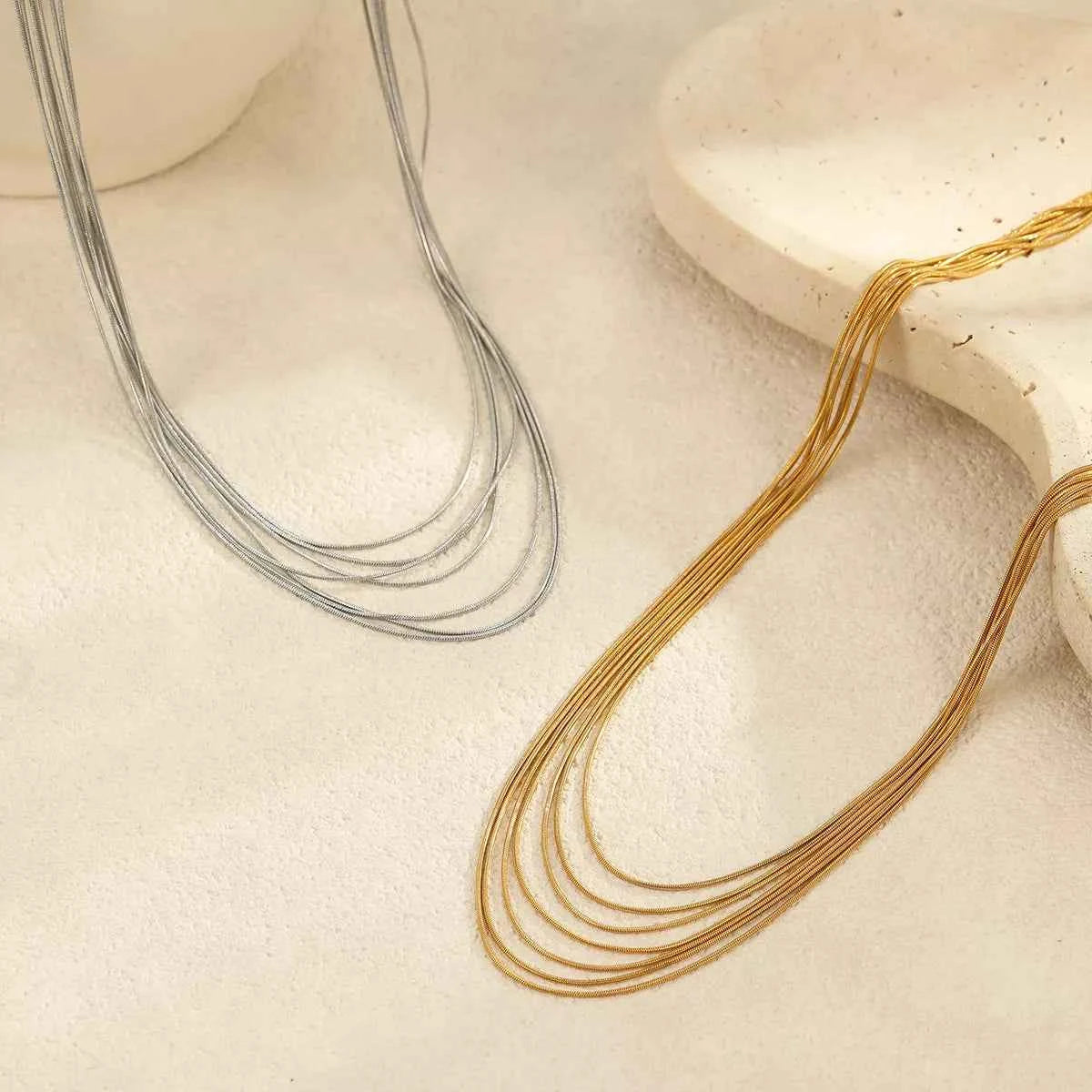 Stainless Steel Multi-Layered Necklace