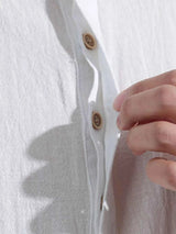 Men's Plus Size Button Detail Short Sleeve Shirt