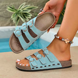 Triple Buckle Adjustable Sandals
